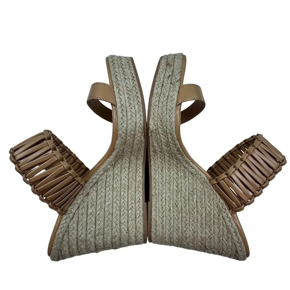 Delicious Boho Hippie Festival Natural Jute Espadrille Wedges Women's Size 9